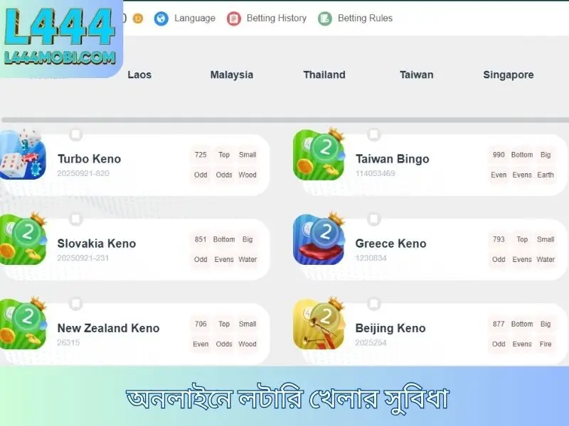 অনলাইনে লটারি খেলার সুবিধা
