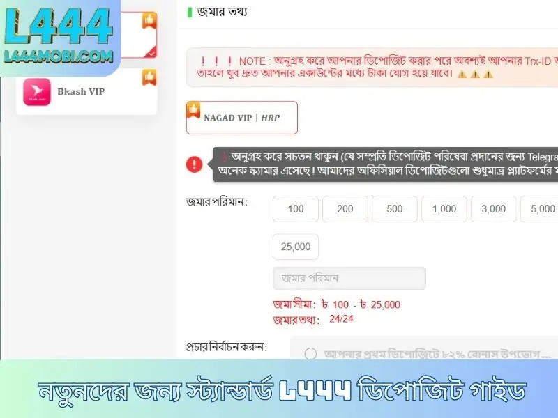 নতুনদের জন্য স্ট্যান্ডার্ড L444 ডিপোজিট গাইড